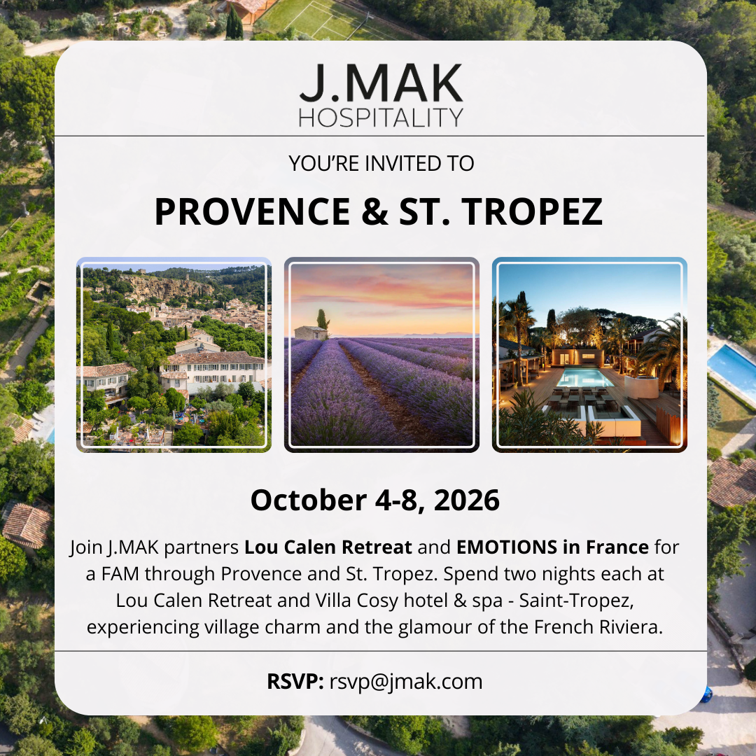 France FAM trip invitation. Email rsvp@jmak.com to RSVP.